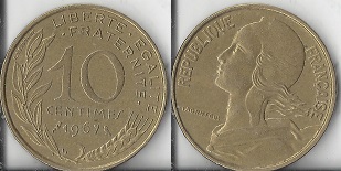 10 centimes 1967 marianne