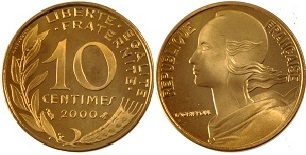 10 centimes 2000 marianne