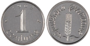 1 centime 1962 épi