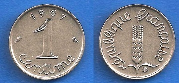 1 centime 1967 épi