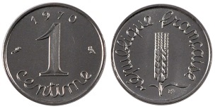 1 centime épi 1961-2001