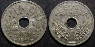 vingt centimes 1941