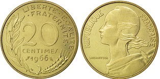 20 centime 1966 marianne