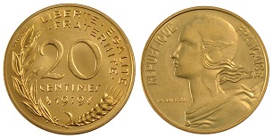 20 centimes 1979 marianne