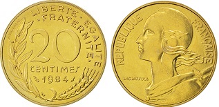 20 centimes 1984 marianne