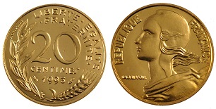 20 centimes Marianne 1962-2001