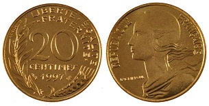20 centimes 1997 marianne