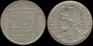 25 centimes 1903 Patey