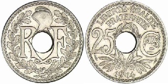 25 centimes 1914 lindauer