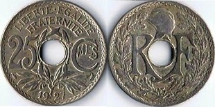 25 centimes 1927 lindauer