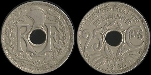 25 centimes 1930 lindauer