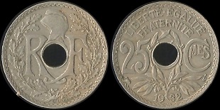 25 centimes 1932 lindauer