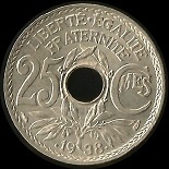 25 centimes 1938 Lindauer maillechort