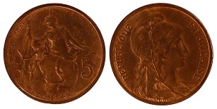 5 centimes 1898 dupuis