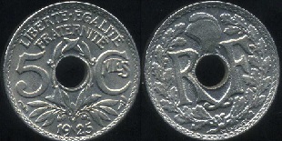 5 centimes 1925 lindauer