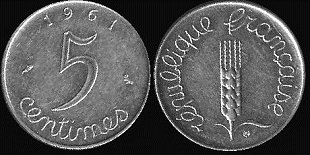 5 centimes épi 1961-1964