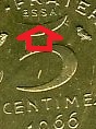 5 centimes 1966 essai