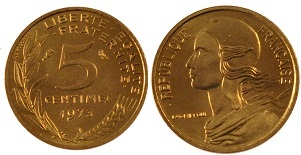 5 centimes 1973 marianne