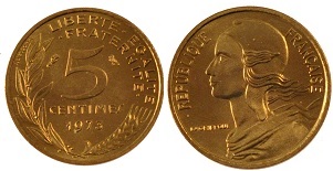 5 centimes Marianne 1973 