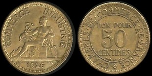 50 centimes 1926 chambres de commerce
