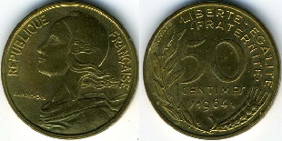 50 centimes 1964 marianne