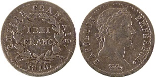 demi franc 1810 napoléon empereur