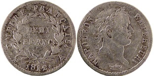 demi franc 1812 napoléon empereur