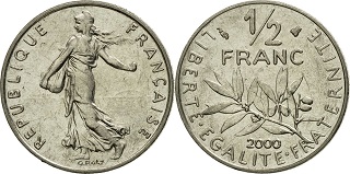 1/2 franc 2000 semeuse