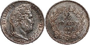 quart de franc 1840 louis philippe