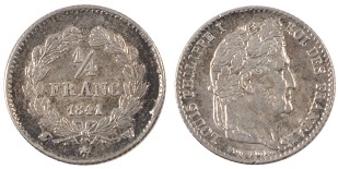 quart de franc 1941 louis philiippe