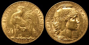 20 francs or 1899-1914 Coq-Marianne