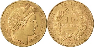 10 francs or 1896 cérès