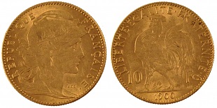 10 francs or 1900 marianne