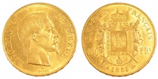 100 francs or 1859 Napoléon III