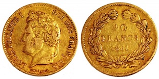 40 francs or 1831 louis philippe