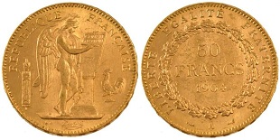 50 francs or 1904 génie debout