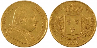 20 francs or 1815 louis XVIII