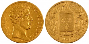 20 francs or 1828 Charles X