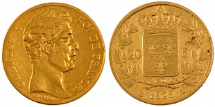 20 francs or 1828 Charles X