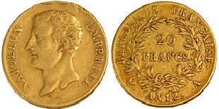 20 francs or an 12 Napoléon Empereur