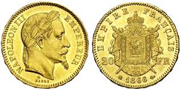 20 francs or 1866 napoleon III 