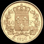 pièce en or de 40 francs, napoleon de 40 francs