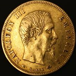 5 francs or napoléon III tête nue