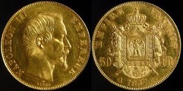 50 francs or 1857 napoleon III tete nue