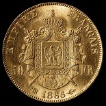 piece en or de 50 francs, napoleon or 50 francs