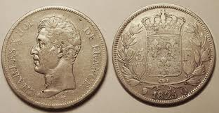 5 francs charles X argent de 1825