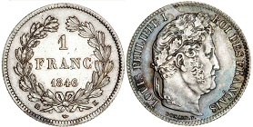 1 franc 1846 louis philippe tête laurée