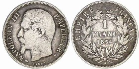 1 franc 1854 napoléon III tête nue