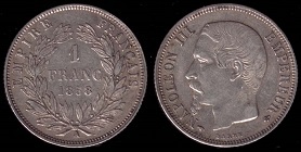 1 franc 1858 napoleon iii tête nue