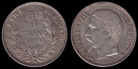 1 franc 1858 napoleon iii tête nue